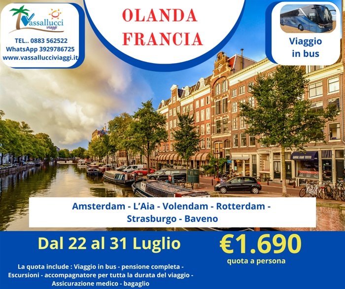 FRANCIA OLANDA Tour dell'europa centrale