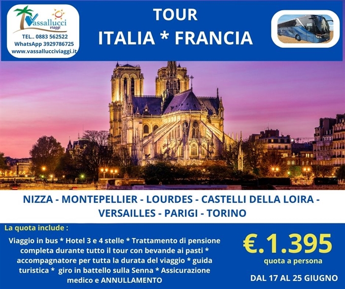 TOUR ITALIA FRANCIA