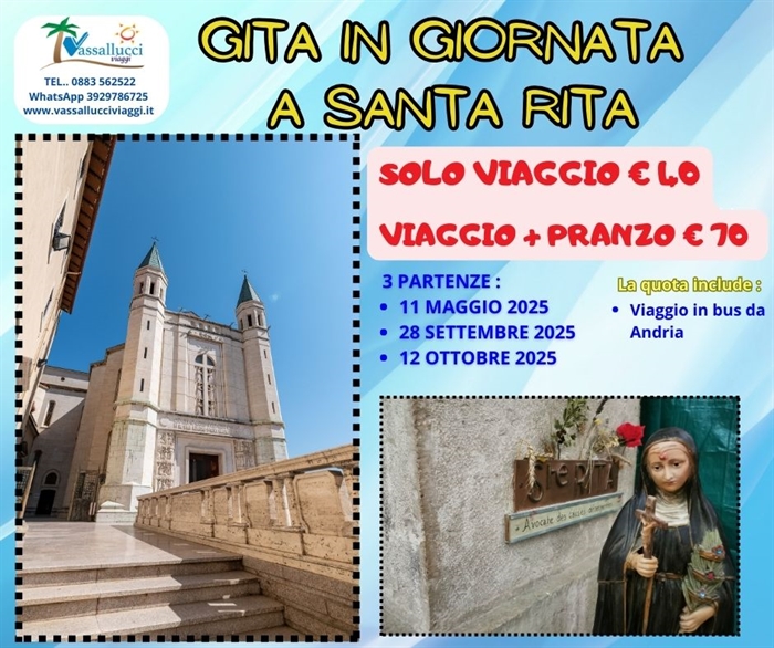 GITA IN GIORNATA A SANTA RITA